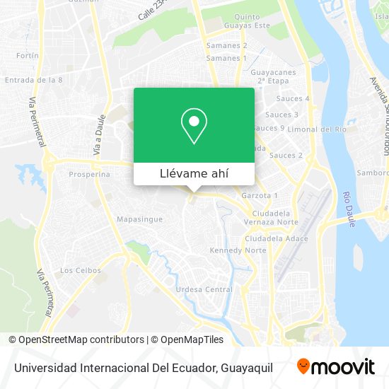 Mapa de Universidad Internacional Del Ecuador