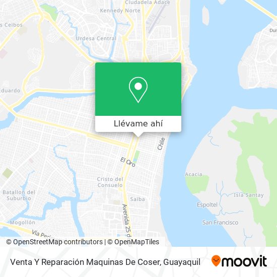 Mapa de Venta Y Reparación Maquinas De Coser