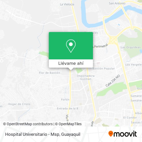 Mapa de Hospital Universitario - Msp
