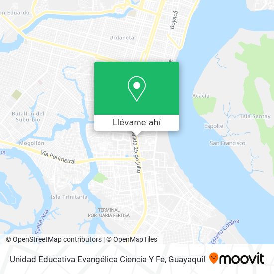 Mapa de Unidad Educativa Evangélica Ciencia Y Fe