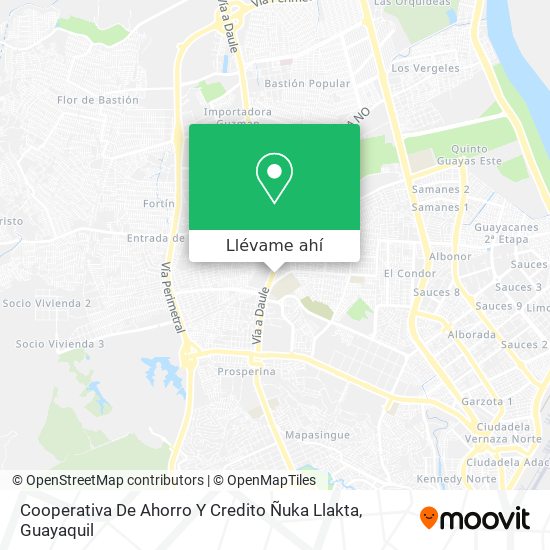 Mapa de Cooperativa De Ahorro Y Credito Ñuka Llakta