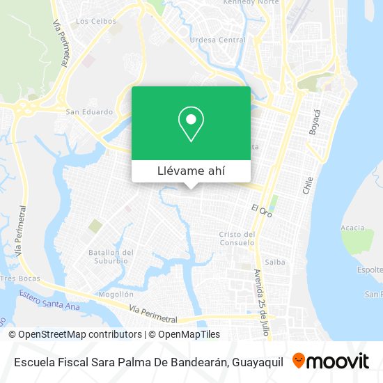 Mapa de Escuela Fiscal Sara Palma De Bandearán