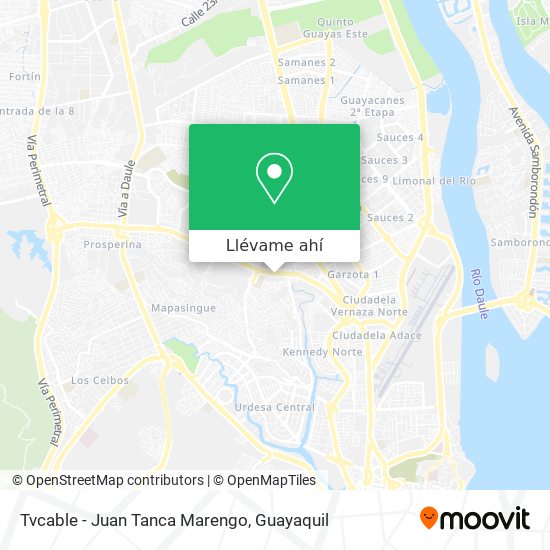 Mapa de Tvcable - Juan Tanca Marengo
