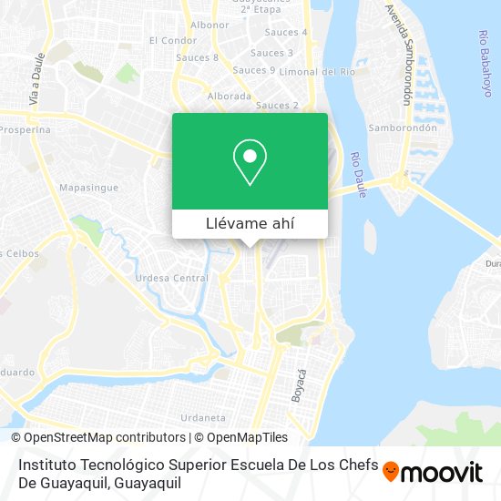 Mapa de Instituto Tecnológico Superior Escuela De Los Chefs De Guayaquil