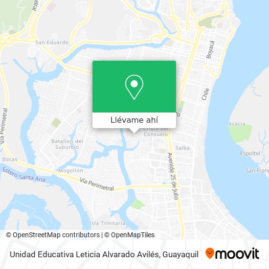 Mapa de Unidad Educativa Leticia Alvarado Avilés