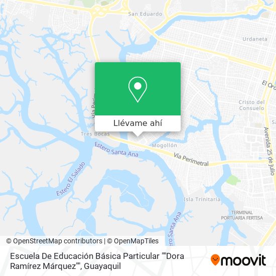 Mapa de Escuela De Educación Básica Particular ""Dora Ramírez Márquez""