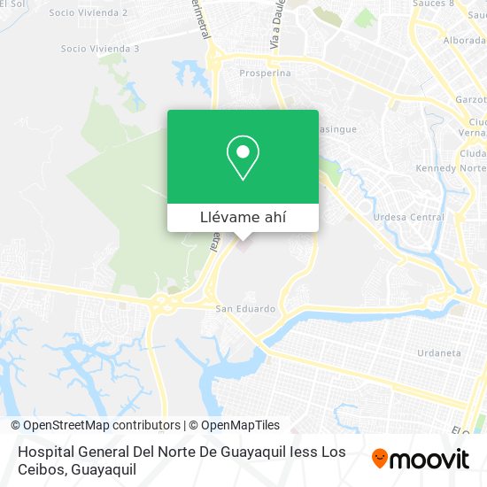 Mapa de Hospital General Del Norte De Guayaquil Iess Los Ceibos