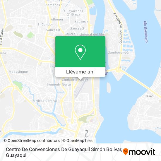 Mapa de Centro De Convenciones De Guayaquil Simón Bolívar