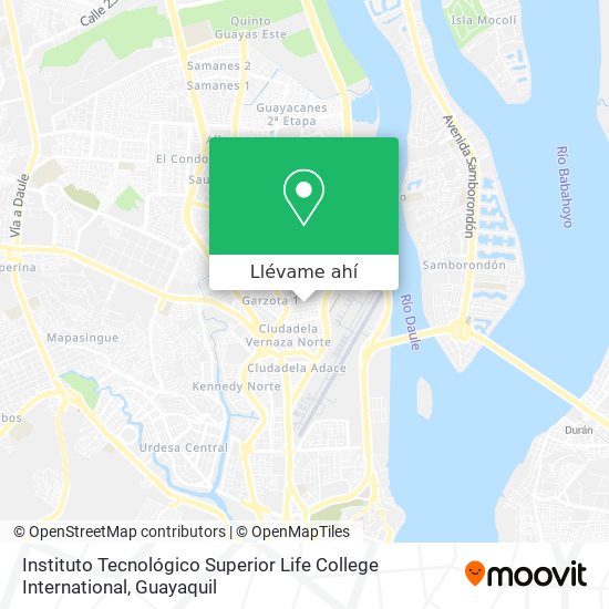 Mapa de Instituto Tecnológico Superior Life College International