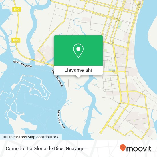 Mapa de Comedor La Gloria de Dios, Angel Olivo Rivera Suarez Guayaquil, Guayaquil