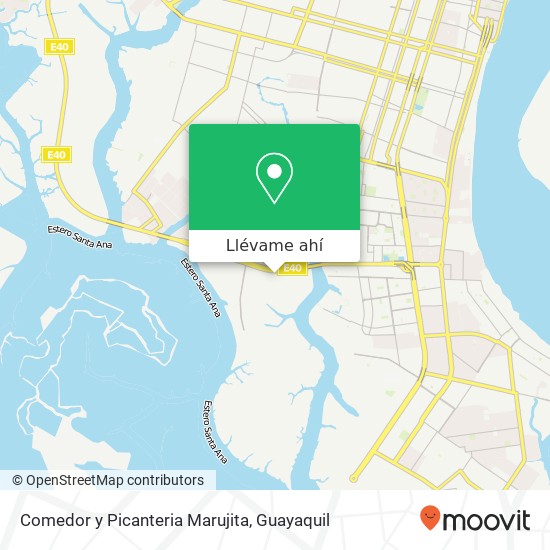 Mapa de Comedor y Picanteria Marujita, Angel Olivo Rivera Suarez Guayaquil, Guayaquil