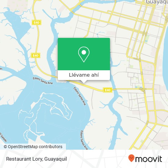 Mapa de Restaurant Lory, Freddy Santander Guayaquil, Guayaquil