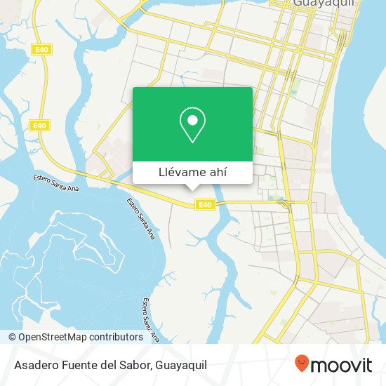 Mapa de Asadero Fuente del Sabor, Alonso Lamiña Chiguano Guayaquil, Guayaquil