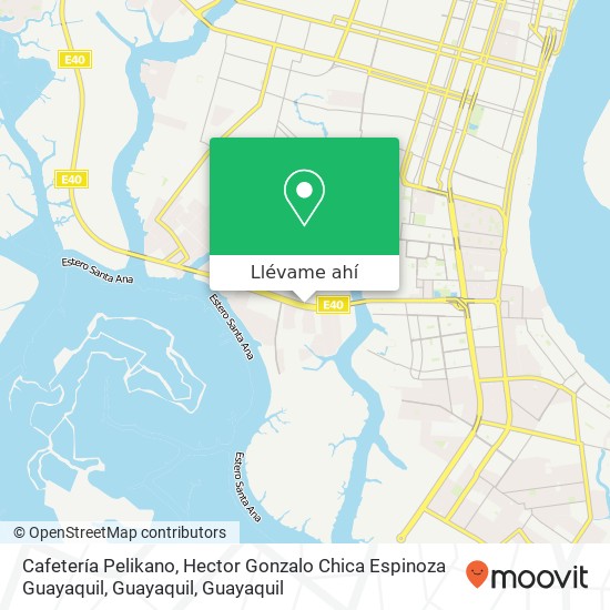 Mapa de Cafetería Pelikano, Hector Gonzalo Chica Espinoza Guayaquil, Guayaquil