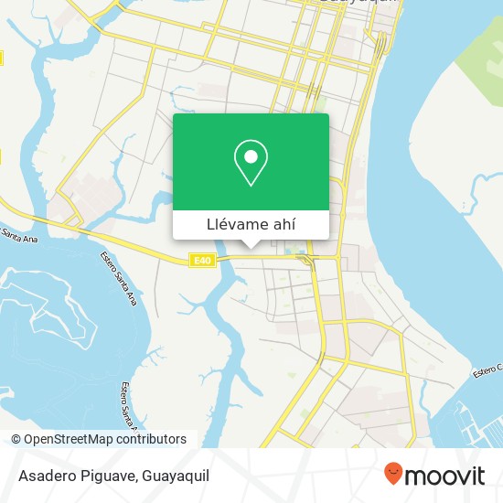 Mapa de Asadero Piguave, Jacobo Bucaram Guayaquil, Guayaquil