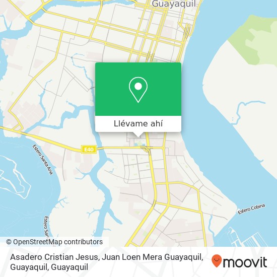 Mapa de Asadero Cristian Jesus, Juan Loen Mera Guayaquil, Guayaquil