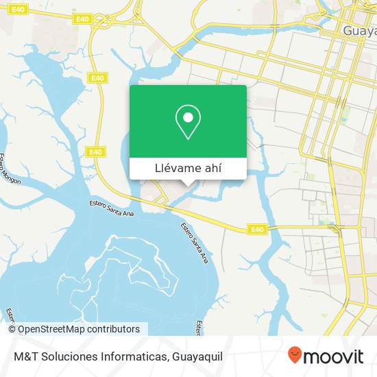 Mapa de M&T Soluciones Informaticas, 15 Guayaquil