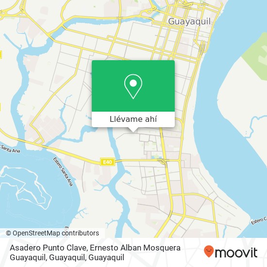 Mapa de Asadero Punto Clave, Ernesto Alban Mosquera Guayaquil, Guayaquil