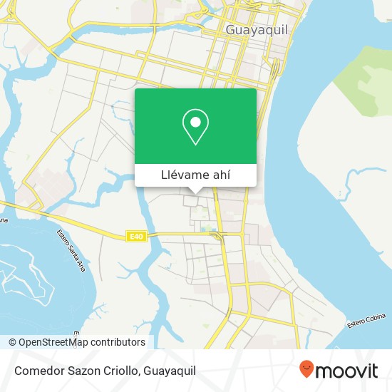 Mapa de Comedor Sazon Criollo, 2 Peatonal 3 SO Guayaquil, Guayaquil