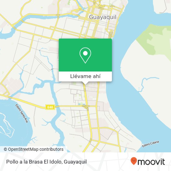 Mapa de Pollo a la Brasa El Idolo, Guayaquil, Guayaquil