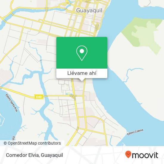 Mapa de Comedor Elvia, Ernesto Alban Mosquera Guayaquil, Guayaquil