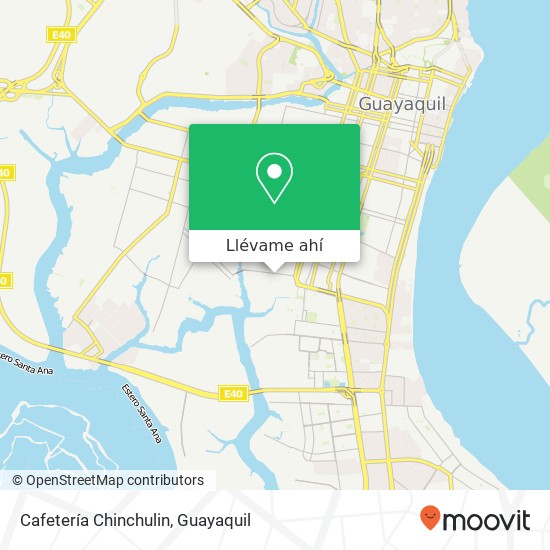 Mapa de Cafetería Chinchulin, Alberto Guerrero Martínez Guayaquil, Guayaquil