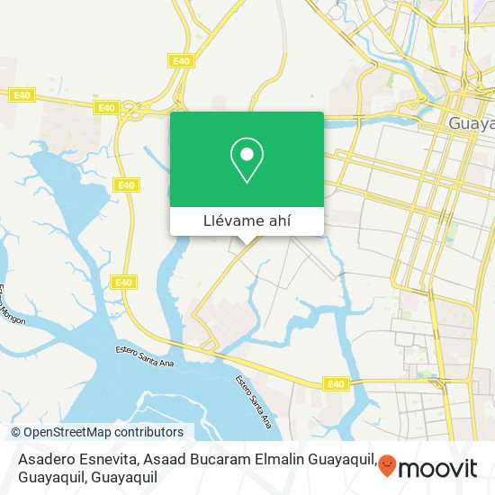 Mapa de Asadero Esnevita, Asaad Bucaram Elmalin Guayaquil, Guayaquil