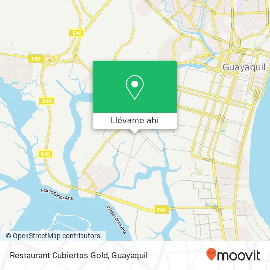 Mapa de Restaurant Cubiertos Gold, Julio Jaramillo Guayaquil, Guayaquil