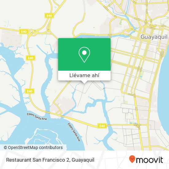 Mapa de Restaurant San Francisco 2, Julio Jaramillo Guayaquil, Guayaquil