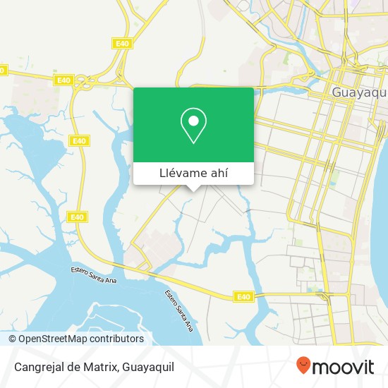 Mapa de Cangrejal de Matrix, Galapagos Guayaquil, Guayaquil