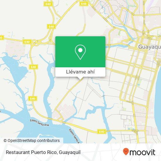 Mapa de Restaurant Puerto Rico, Asaad Bucaram Elmalin Guayaquil, Guayaquil