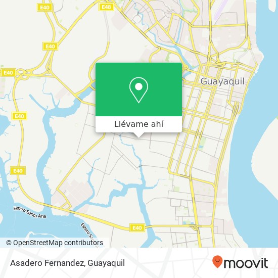 Mapa de Asadero Fernandez, Carlos Guevara Moreno Guayaquil, Guayaquil