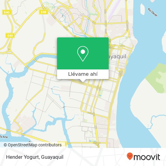 Mapa de Hender Yogurt, Rafael Guerrero Valenzuela Guayaquil, Guayaquil