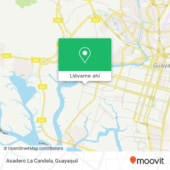 Mapa de Asadero La Candela, Garcia Goyena Guayaquil, Guayaquil