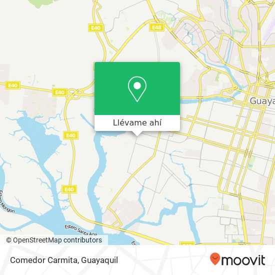 Mapa de Comedor Carmita, Fray Vacas Galindo Guayaquil, Guayaquil