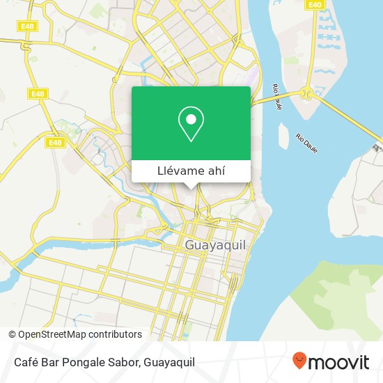 Mapa de Café Bar Pongale Sabor, Principal Guayaquil, Guayaquil