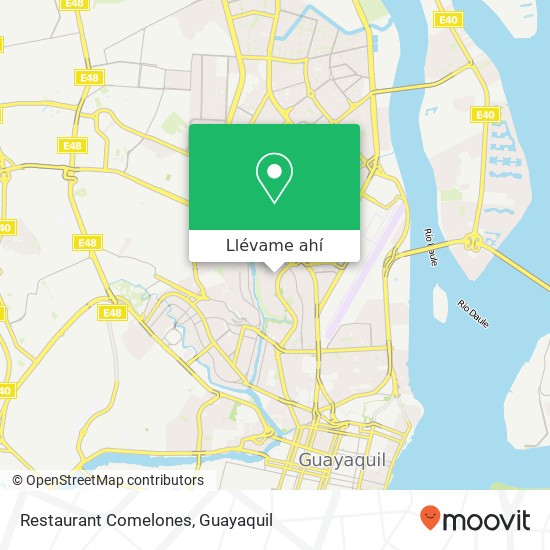 Mapa de Restaurant Comelones, Luis Orrantia Cornejo Guayaquil, Guayaquil
