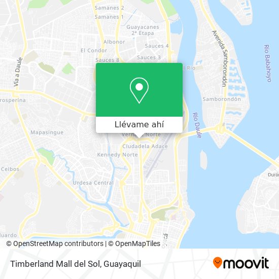 Mapa de Timberland Mall del Sol