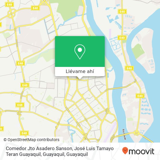 Mapa de Comedor Jto Asadero Sanson, José Luis Tamayo Teran Guayaquil, Guayaquil