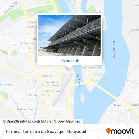 Mapa de Terminal Terrestre de Guayaqiul