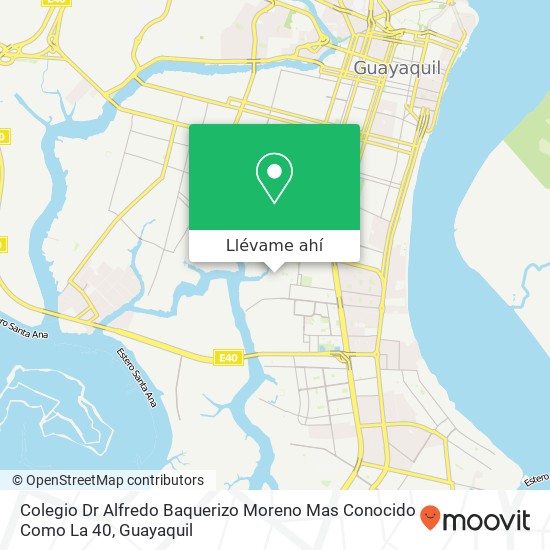 Mapa de Colegio Dr Alfredo Baquerizo Moreno Mas Conocido Como La 40
