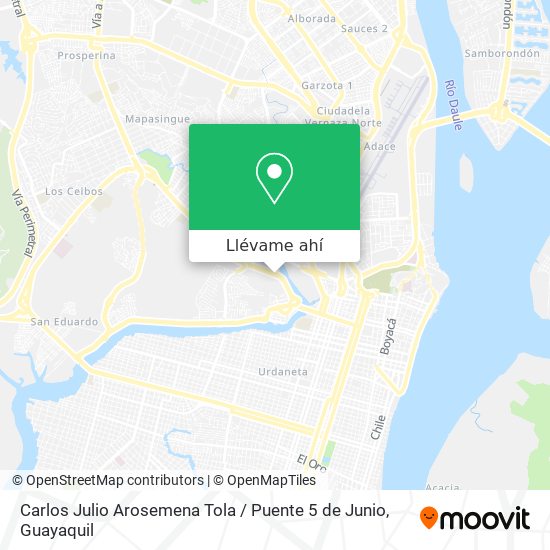 Mapa de Carlos Julio Arosemena Tola / Puente 5 de Junio