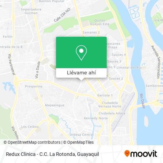 Mapa de Redux Clinica - C.C. La Rotonda