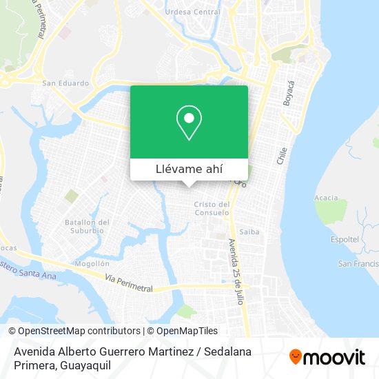 Mapa de Avenida Alberto Guerrero Martinez / Sedalana Primera