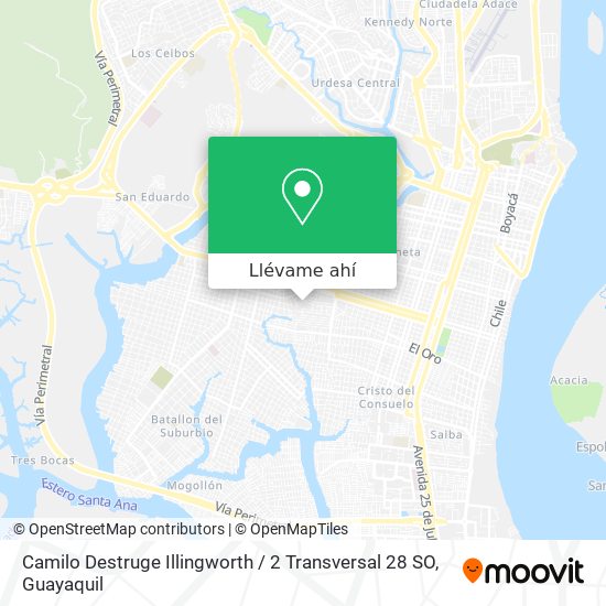Mapa de Camilo Destruge Illingworth / 2 Transversal 28 SO