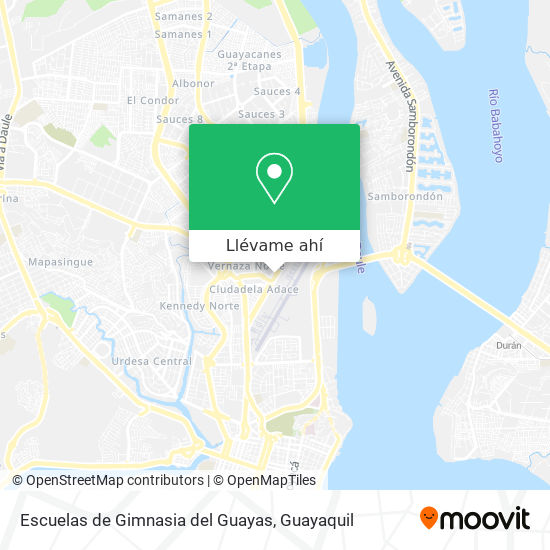 Mapa de Escuelas de Gimnasia del Guayas