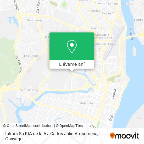 Mapa de Iokars Su KIA de la Av. Carlos Julio Arosemena