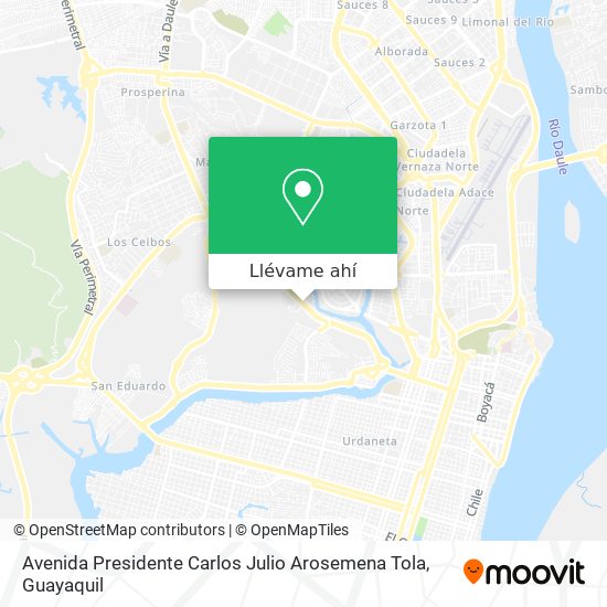 Mapa de Avenida Presidente Carlos Julio Arosemena Tola