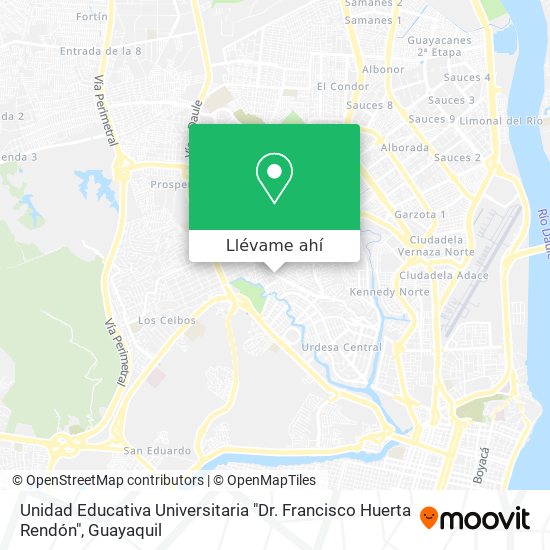Mapa de Unidad Educativa Universitaria "Dr. Francisco Huerta Rendón"