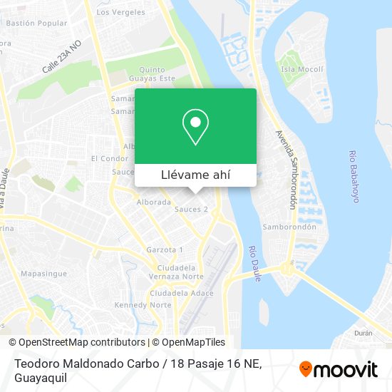 Mapa de Teodoro Maldonado Carbo / 18 Pasaje 16 NE